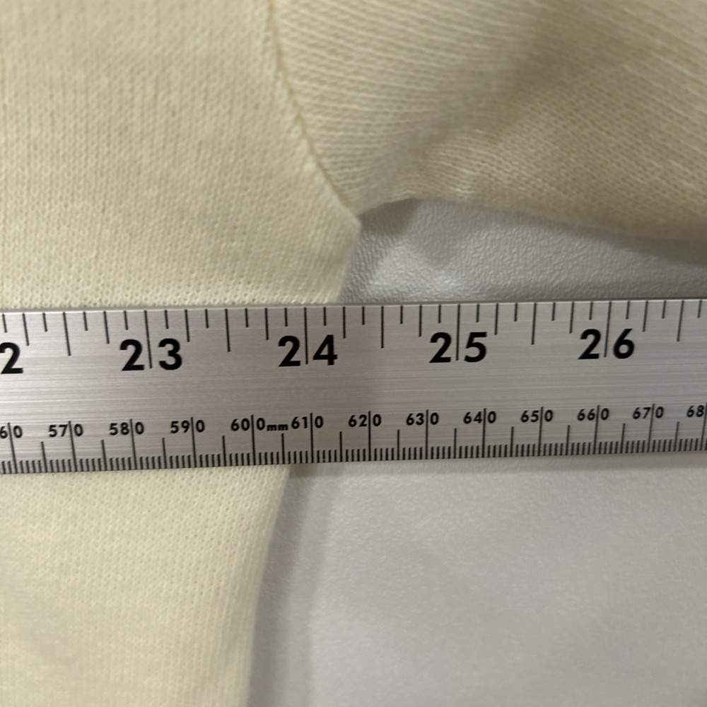Jantzen Ivory Knit Acrylic‎ V-Neck Sweater Men's Size XL Made in USA VTG Holiday - Picture 7 of 8